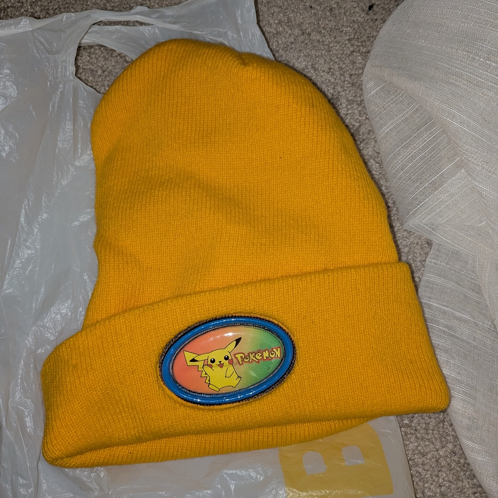 Pokemon Pikachu Yellow Kids Beanie